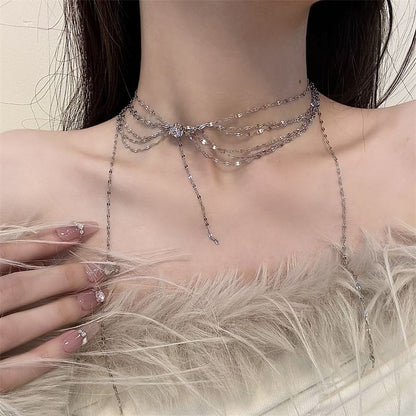 Choker Rhinestone Layered
