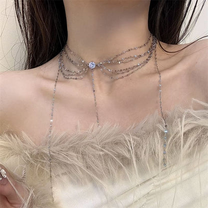 Choker Rhinestone Layered