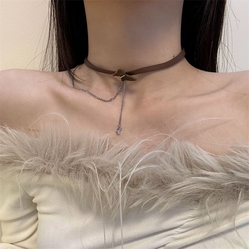 Velvet Choker Butterfly