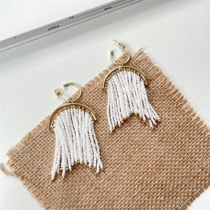 Fringed Beaded Earring