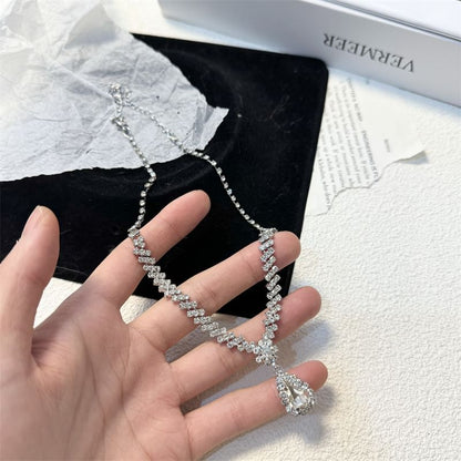 Necklace Rhinestone Drop