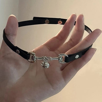 Faux Leather Bell Choker