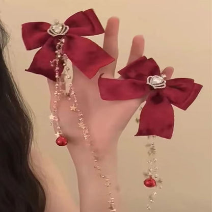 Bow Dangle Earring Alloy