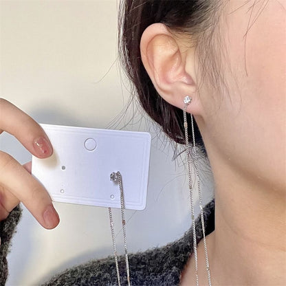 Threader Rhinestone Earring