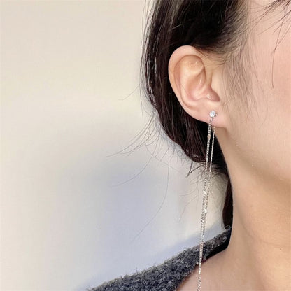 Threader Rhinestone Earring