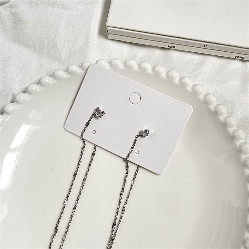 Threader Rhinestone Earring