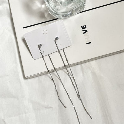 Threader Rhinestone Earring