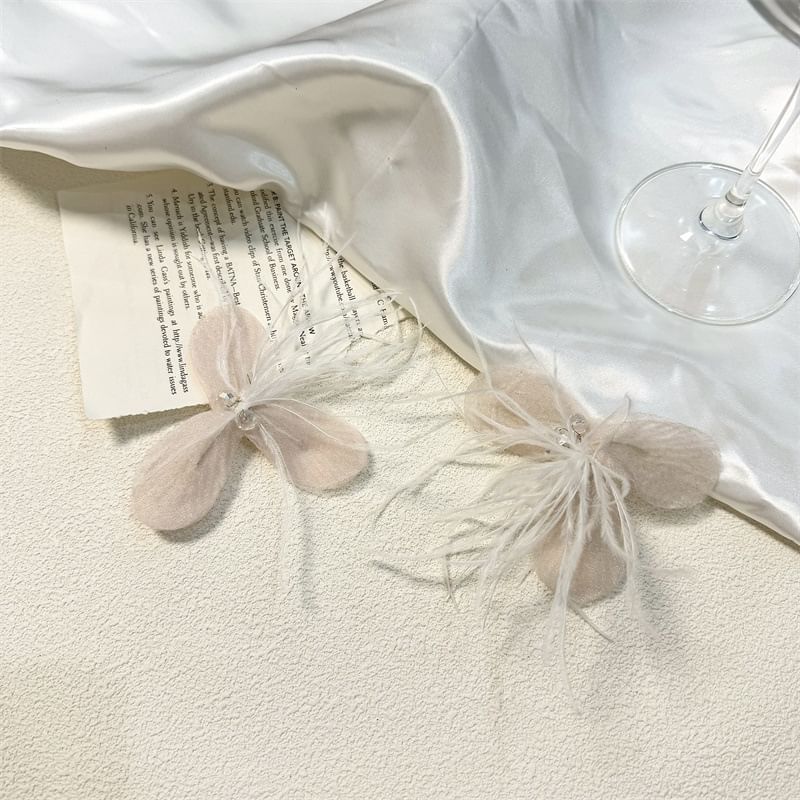 Drop Floral Fringed Earring