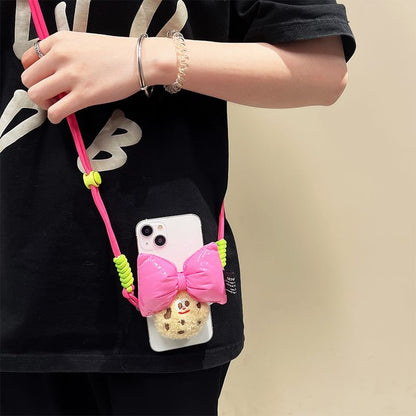 Clip Set Phone Bow Lanyard / Cookie