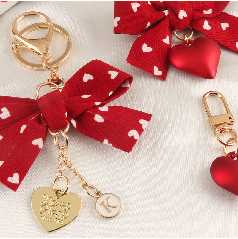 Heart / Ribbon Keyring (Various Designs)