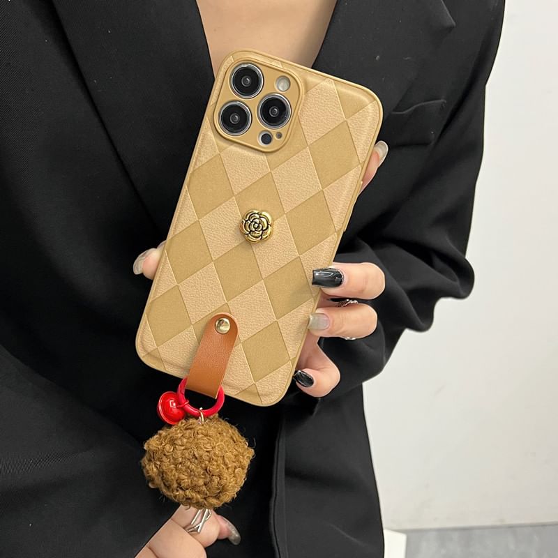 Rose Case Bell Argyle Phone Pom