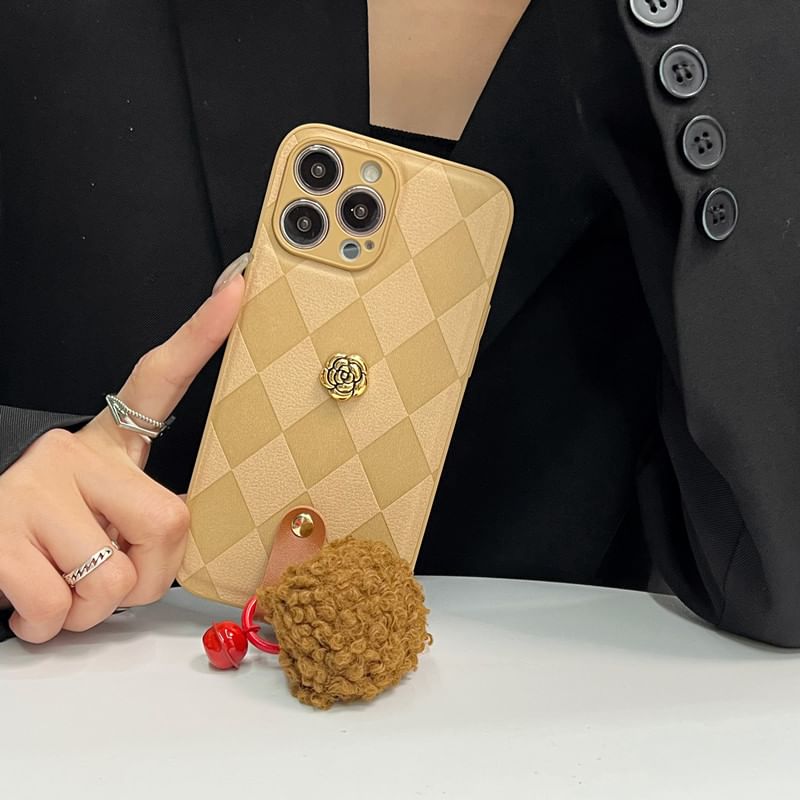 Rose Case Bell Argyle Phone Pom