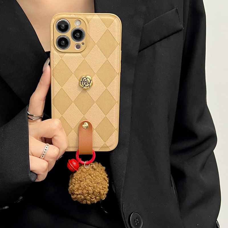 Rose Case Bell Argyle Phone Pom