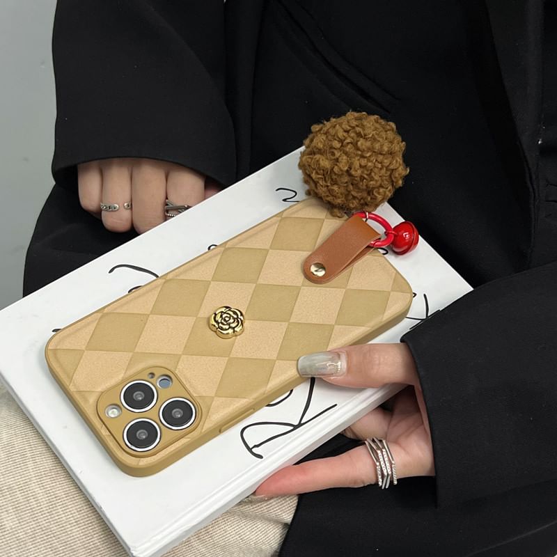 Rose Case Bell Argyle Phone Pom