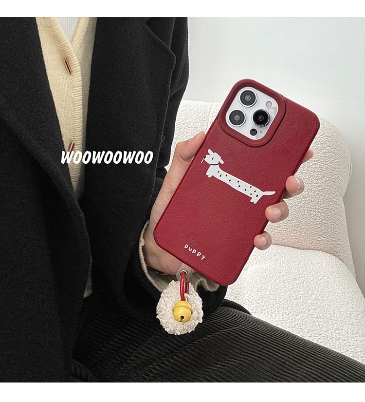 Case Dog Bell Phone Pom