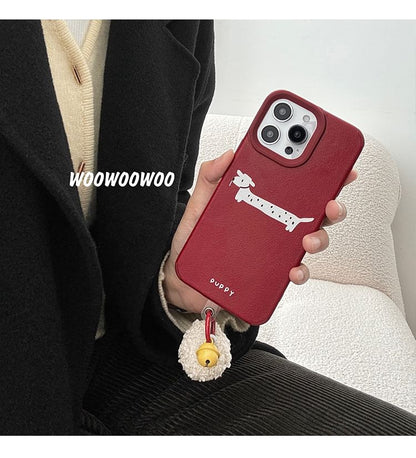 Case Dog Bell Phone Pom