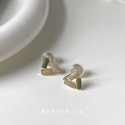 Clip-On Earring Glaze Geometric