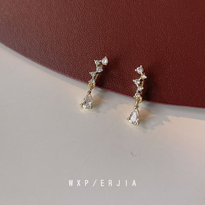 Clip-On Earring Drop Rhinestone
