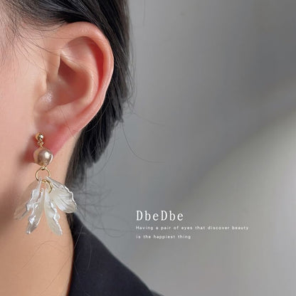 Floral Earring Drop Clip-On