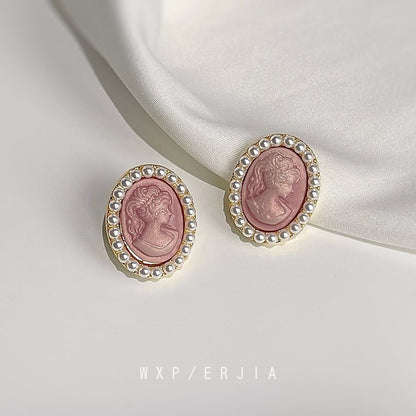 Earring Face Clip-On Pearl Faux