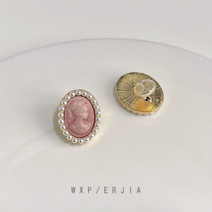 Earring Face Clip-On Pearl Faux