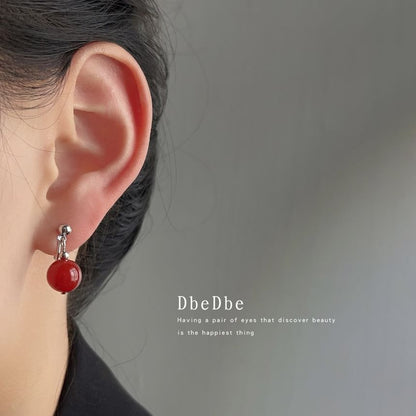 Drop Earring Gemstone Clip-On