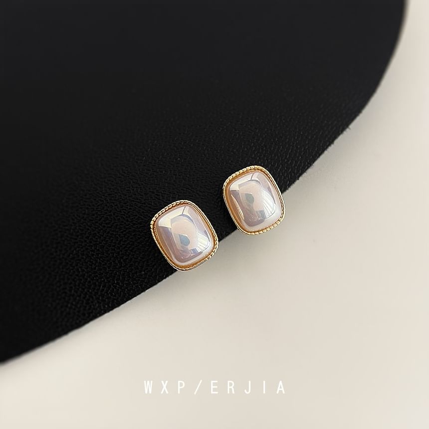 Earring Pearl Faux Geometric Clip-On
