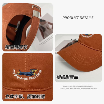 Dog Baseball Cap Embroidered