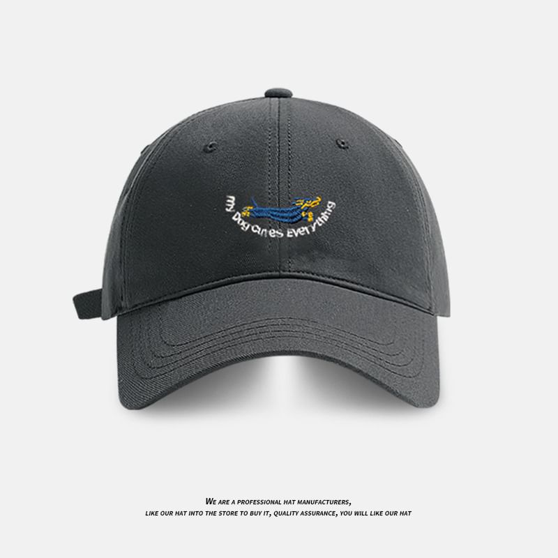 Dog Baseball Cap Embroidered