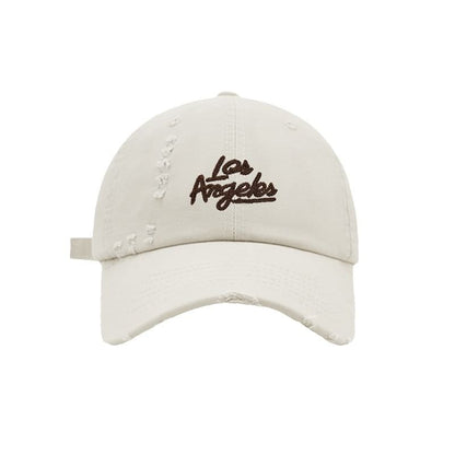 Cap Distressed Embroidered Baseball Lettering