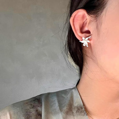 Floral Alloy Stud Earring