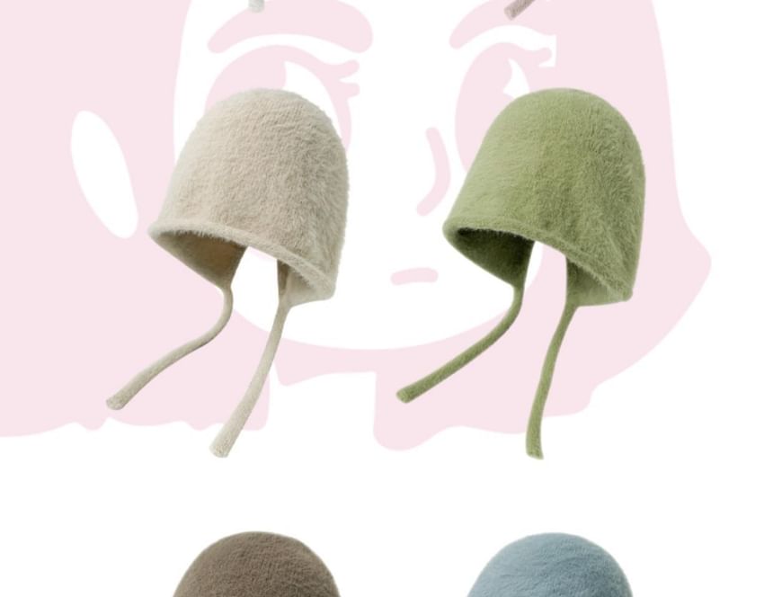 Knit Plain Hat Cloche