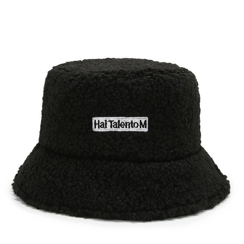 Bucket Lettering Fleece Hat