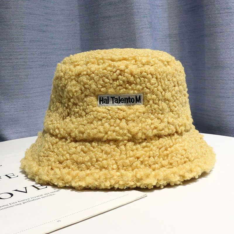 Bucket Lettering Fleece Hat