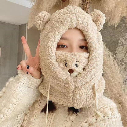 Bear Fleece Trapper Hat