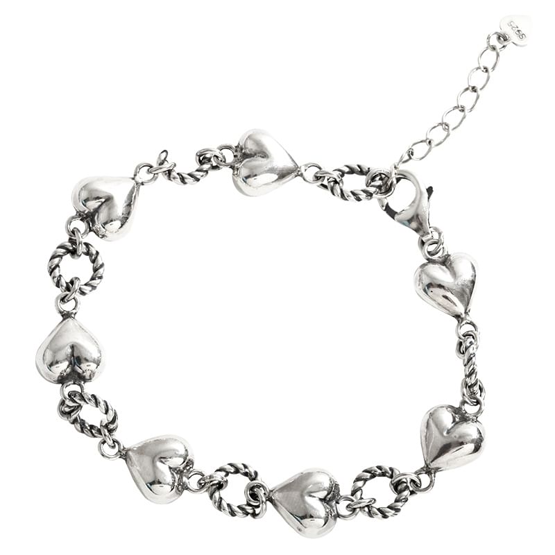 Heart Layered Alloy Bracelet