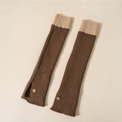 Two Tone Knit Leg Warmers