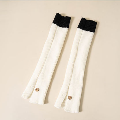 Two Tone Knit Leg Warmers