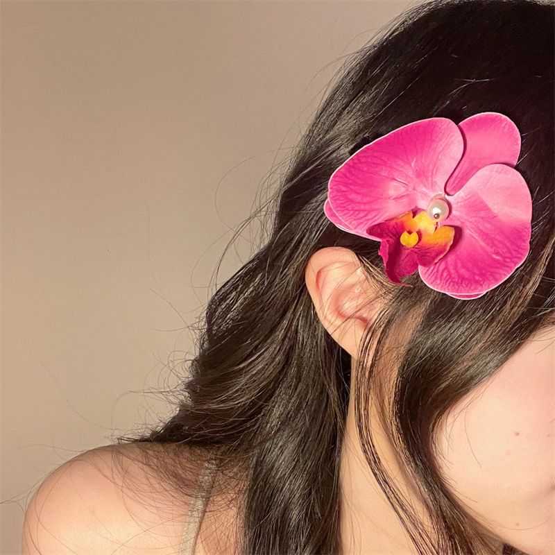 Floral Fabric Hair Clip