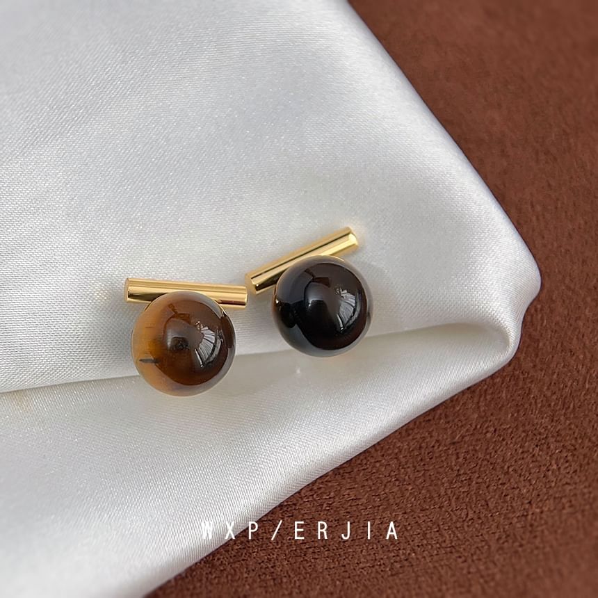 Alloy Faux Bead Gemstone Cuff Ear