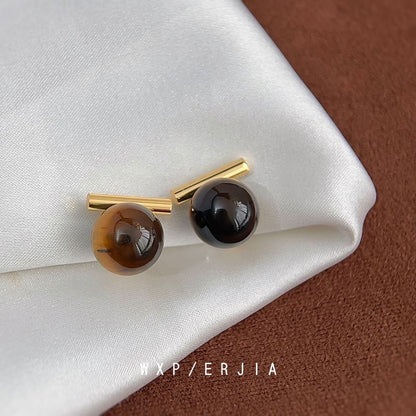 Alloy Faux Bead Gemstone Cuff Ear