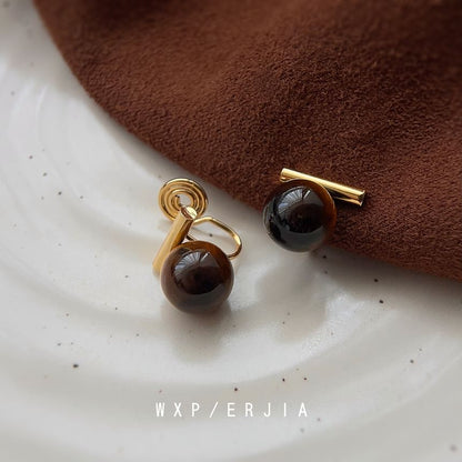 Alloy Faux Bead Gemstone Cuff Ear