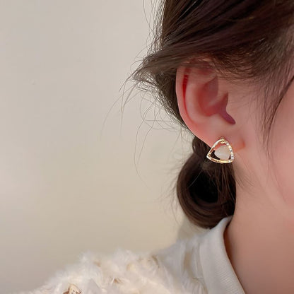 Faux Gemstone Stud Earring / Drop Earring