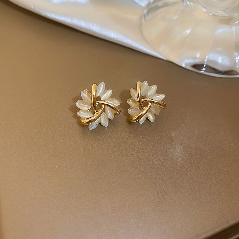 Faux Gemstone Stud Earring / Drop Earring