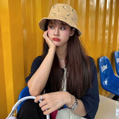 Reversible Embroidered Hat Lettering Bucket