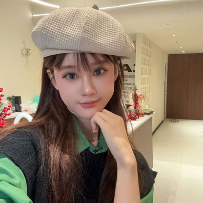 Waffle Plain Beret