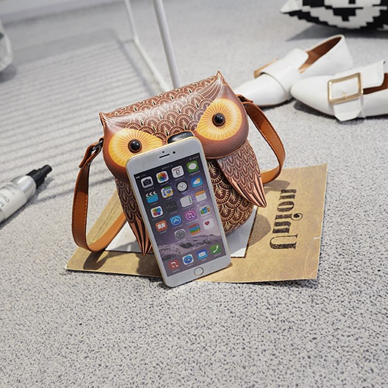 Owl Flap Crossbody Bag