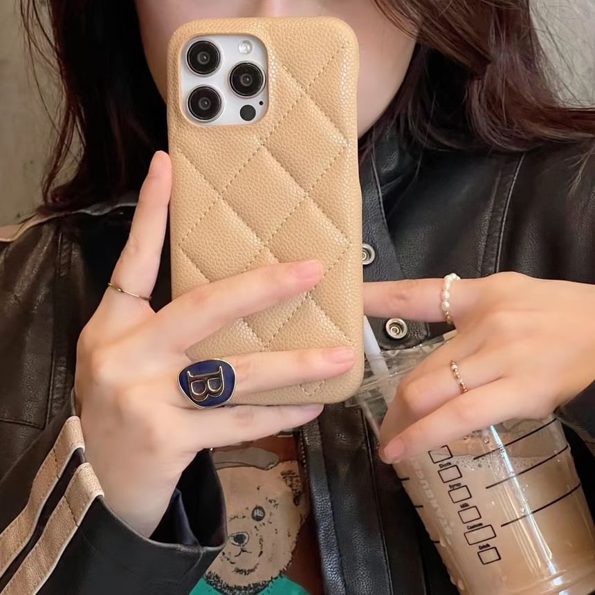 Quilted Faux Leather Phone Case