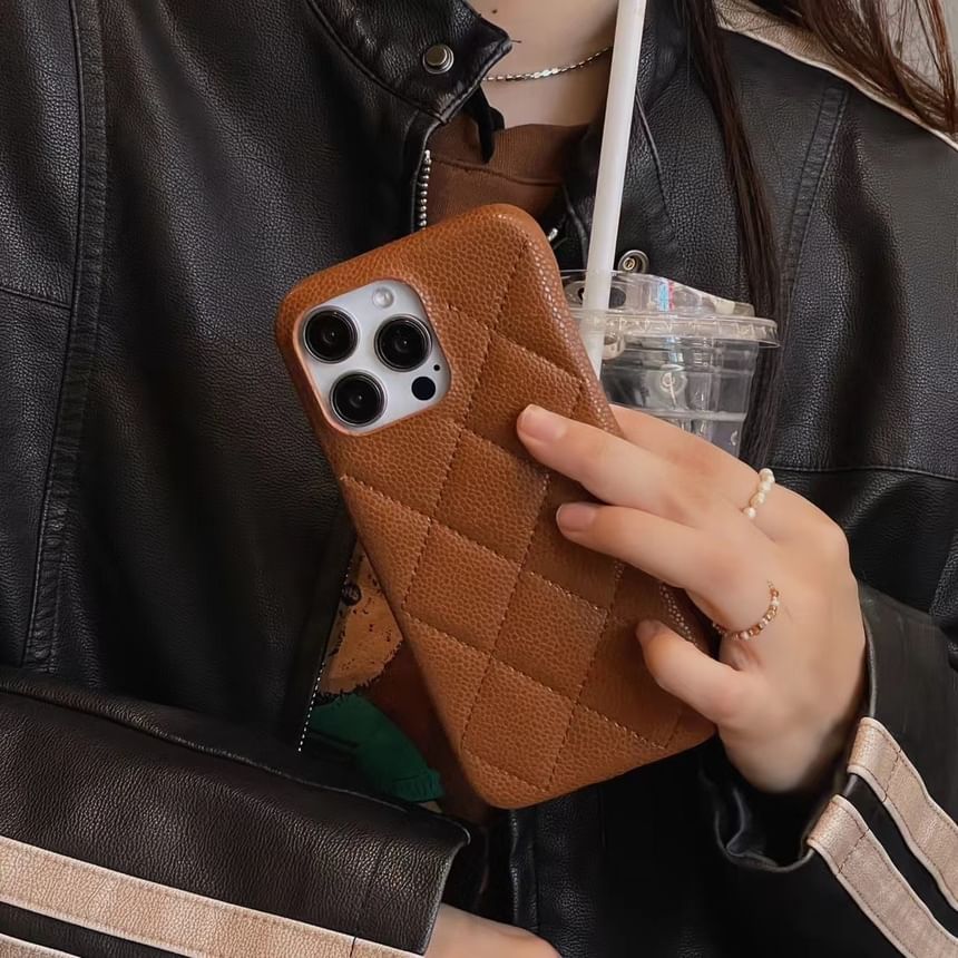 Quilted Faux Leather Phone Case