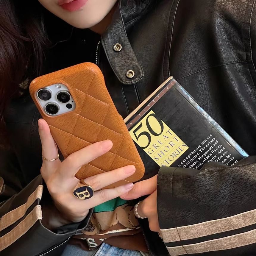 Quilted Faux Leather Phone Case